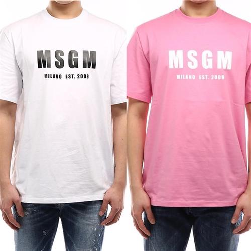 MSGM 로고 티셔츠 2841MDM92 207298 맨